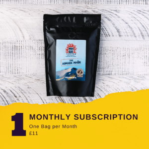Mhor Coffee - coffee subscriptions, coffee subscription, 1 bag of coffee per month, monthly subscription