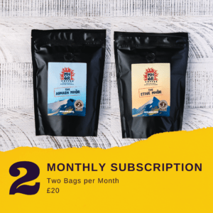 Mhor Coffee - coffee subscriptions, coffee subscription, 2 bags of coffee per month, monthly subscription