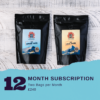Mhor Coffee - coffee subscriptions, coffee subscription, 2 bags of coffee per month, 12 month subscription